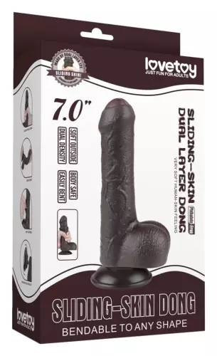 Dildo Sliding Skin 12 x 3.7 cm Zwart – 2/9