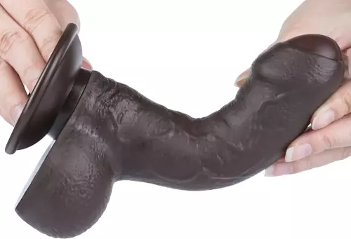 Dildo Sliding Skin 12 x 3.7 cm Zwart – 4/9