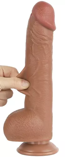 Dildo Sliding Skin 18 x 4.7cm Braun – 6/9