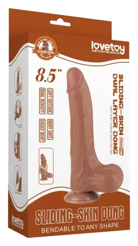 Dildo Sliding Skin 16 x 4.2cm Braun – 2/6