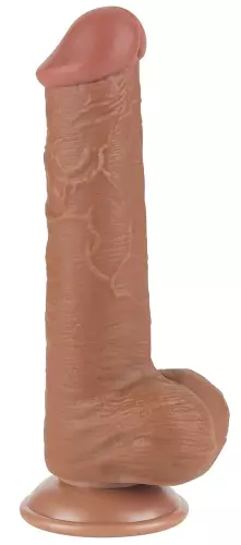 Dildo met Balzak Sliding Skin 15 x 4.5cm Bruin – 3/5
