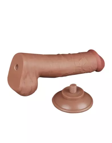 Dildo met Balzak Sliding Skin 15 x 4.5cm Bruin – 5/5