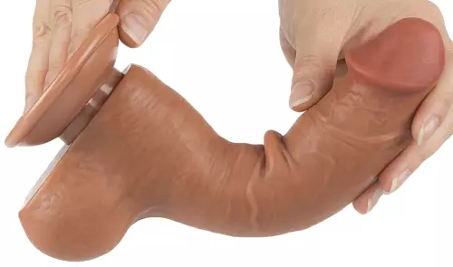 Dildo Sliding Skin 13 x 3.7cm Braun – 5/6
