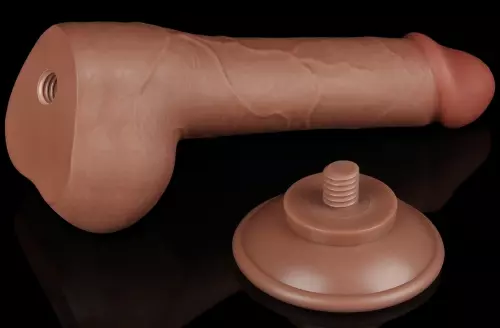 Dildo met Balzak Sliding Skin 13 x 3.8cm Bruin – 6/6