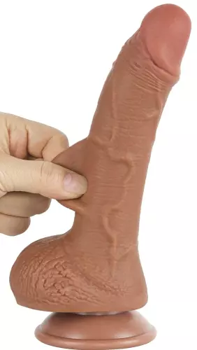 Dildo Sliding Skin 14 x 3.5 cm Braun – 4/6