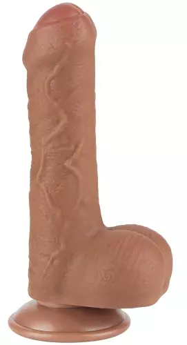 Dildo Sliding Skin 12 x 3.7cm Bruin – 3/6
