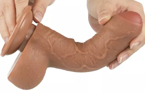 Dildo Sliding Skin 12 x 3.7cm Bruin – 5/6