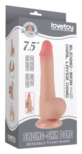 Dildo met balzak Sliding Skin 13 x 3.8cm – 3/6