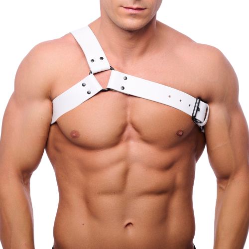 Half Leather Harness White