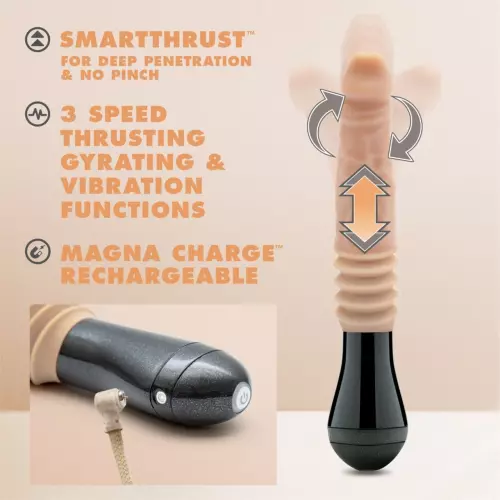 Stootdildo roterend Dr Knight 13 x 3,8cm – 5/10