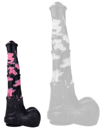 Tinulf Horse Dildo M 19 x 5cm Black-Pink