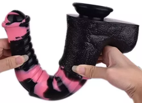 Paarden dildo Tinulf M 19 x 5cm Zwart-Roze – 5/7