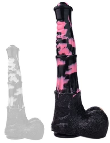 Tinulf Horse Dildo L 28 x 6.5cm Black-Pink