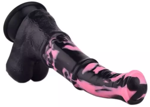Pferde-Dildo Tinulf L 28 x 6,5cm Schwarz-Rosa – 7/7
