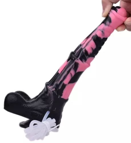 Ejakulierender Dildo Horse Tinulf Squirt L 28 x 6.5 cm Schwarz-Rosa – 6/7
