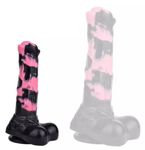 Dildo Horse Hurulf S 18 x 4.7cm Schwarz-Rosa – 1/8