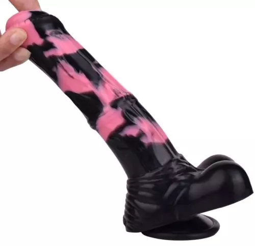 Dildo Horse Hurulf S 18 x 4.7cm Schwarz-Rosa – 7/8
