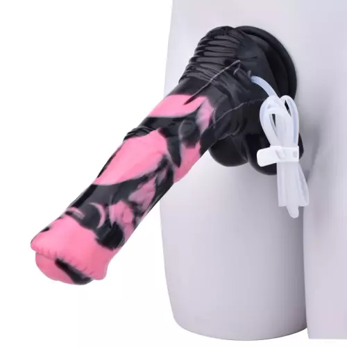 Ejakulierender Dildo Hurulf Squirt S 18 x 4.7 cm Schwarz-Rosa – 2/7
