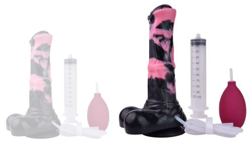 Hurulf Ejaculating Dildo Squirt L 31 x 8cm Black-Pink