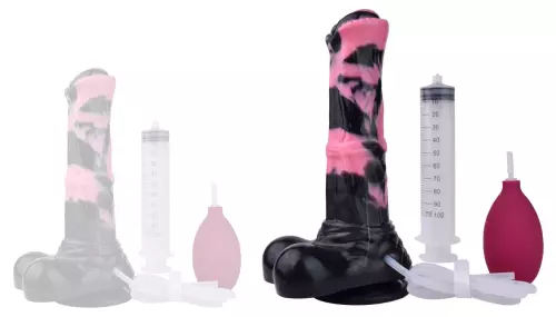Dildo Ejaculerend Hurulf Squirt L 31 x 8cm Zwart-Roze – 1/6