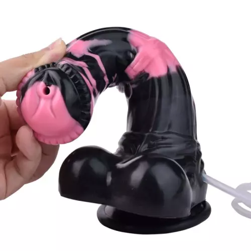 Dildo Ejaculerend Hurulf Squirt L 31 x 8cm Zwart-Roze – 5/6