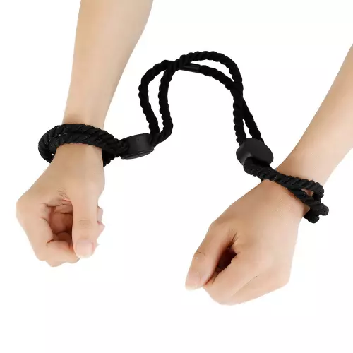 Double Rope Handcuffs Dualpurpose Black – 3/3