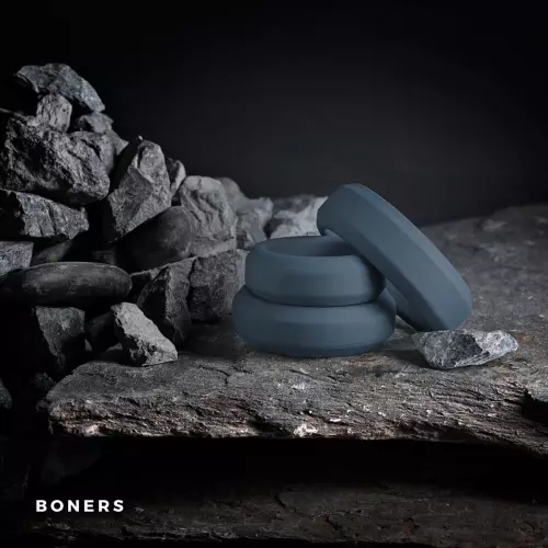 Set aus 3 Cockrings Boners Silikon – 3/13