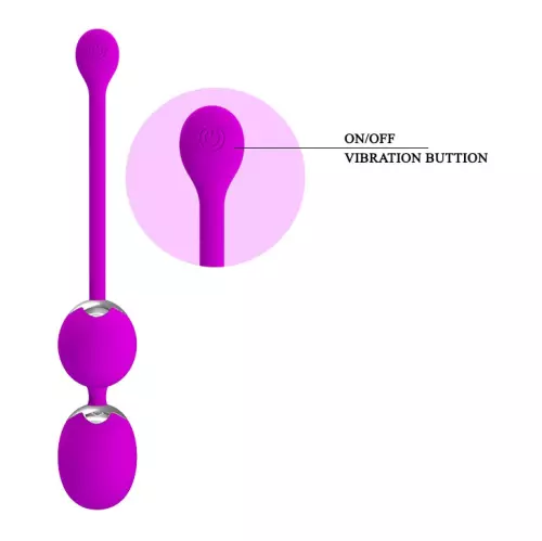 Vibrierende Lustperlen Werner Violett - 3,4 cm – 6/8