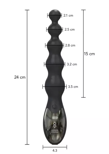 Vibrierende Perlenkette Beaded Anal 15 x 3.5cm – 7/8