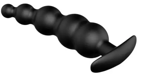 Schwarz Silikon-Prostata-Stimulator 11 x 2,9 cm – 3/5