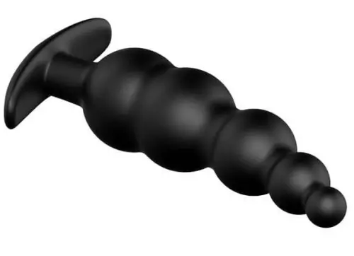 Schwarz Silikon-Prostata-Stimulator 11 x 2,9 cm – 5/5