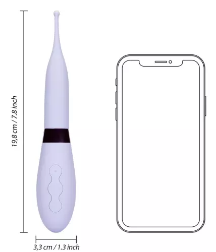 Stimulator with Vibrating Tip Tip Vibrator 20 cm Purple – 8/9