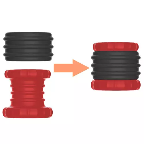Ballstretcher Soqlo 35 mm - Height 5 cm Black-Red – 2/4