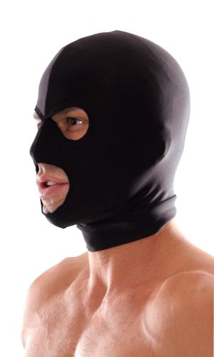 Maske schwarz mit 3 Öffnungen