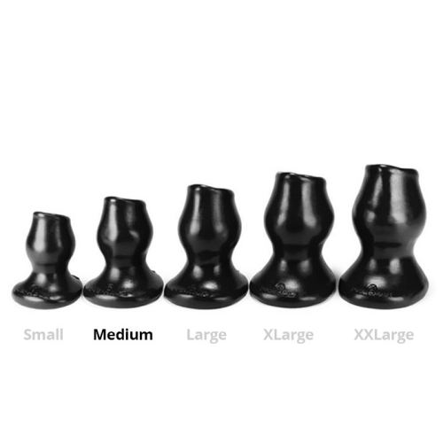 Plug Tunnel Pig-Hole schwarz Medium - 8 x 5,5 cm