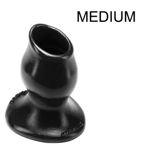 Plug Tunnel Pig-Hole schwarz Medium - 8 x 5,5 cm – 3/10
