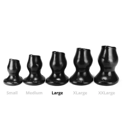 Plug Tunnel Pig-Hole schwarz Large - 9 x 7 cm – 1/6