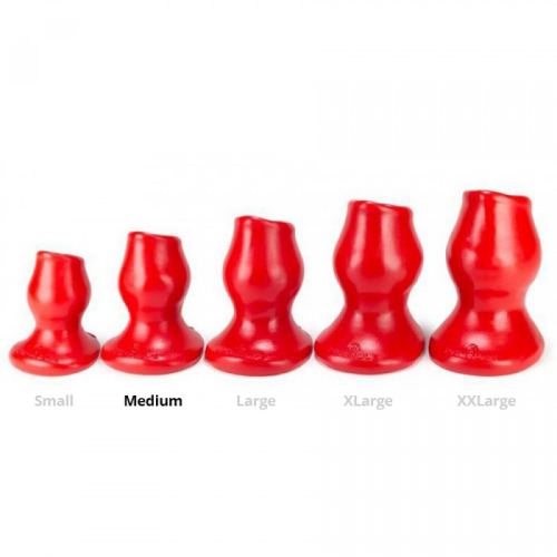Plug Tunnel Pig-Hole rood Medium - 8 x 5.5 cm