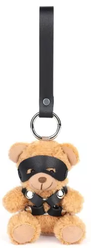 Beari Harness Plush Bear Keychain Black – 1/3