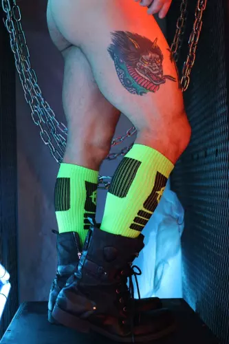 Hypnotix High Socks Black-Neon Green – 5/6