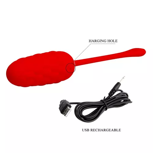 Vibrierende Ei Marina 8 x 3.3cm Rot – 4/5