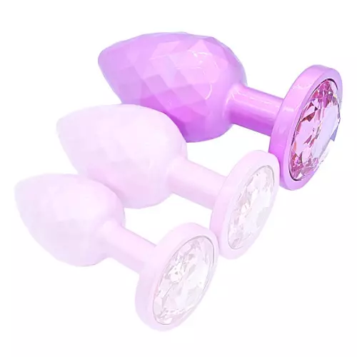 Plug Ikonik Diamond L 8 x 4 cm Rose – 1/2