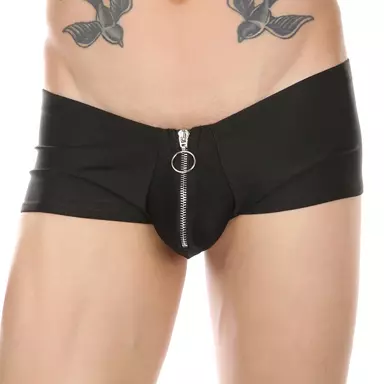 Shorty mit Reißverschluss Mino Schwarz – 1/2