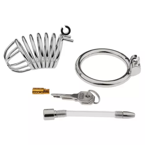 Keuschheitskäfig Reegik mit Urethralstab 8.5 x 3.5cm – 2/3