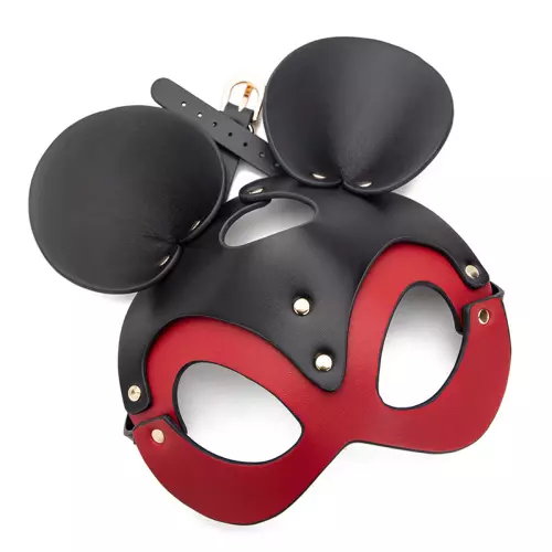 SM Black Mouse Mask Black and Red – 1/4
