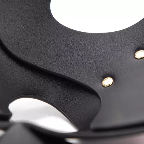 SM Black Mouse Mask Black and Red – 3/4