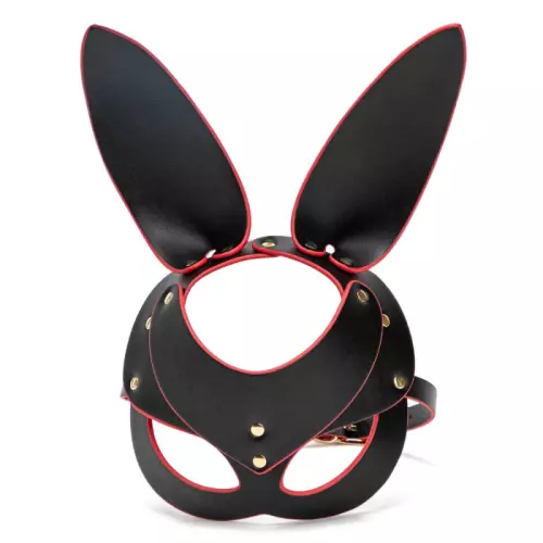 Maske Punk Rabbit Hase Schwarz und Rot – 1/2