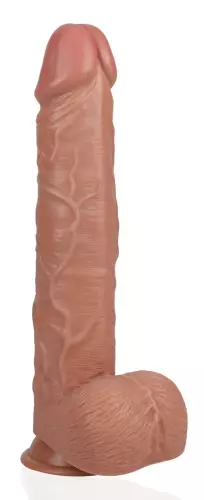Dildo Extra Lang 26.5 x 6.5cm Braun – 1/7