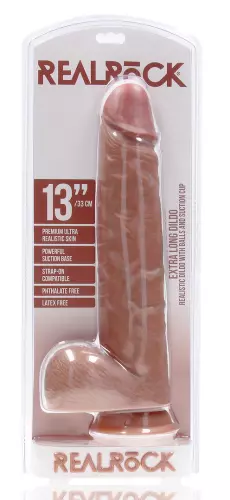 Dildo Extra Lang 26.5 x 6.5cm Braun – 2/7