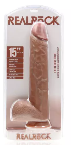 Dildo Extra Lang 31 x 7.5cm Braun – 2/7